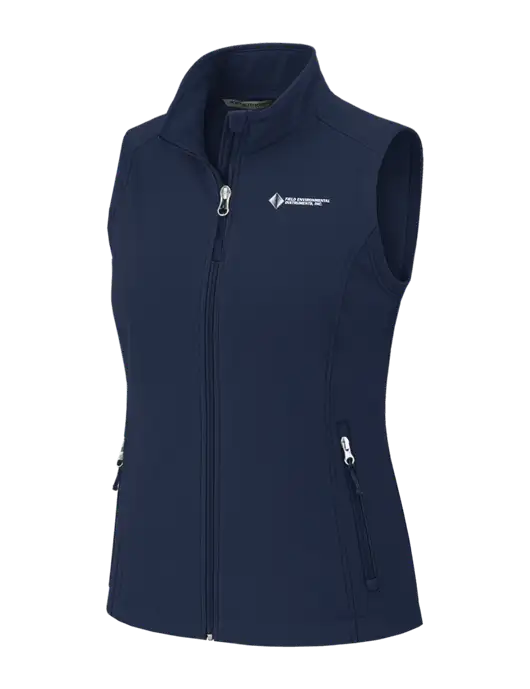 Navy Womens Core Soft Shell Vest w/Field Environmental Logo