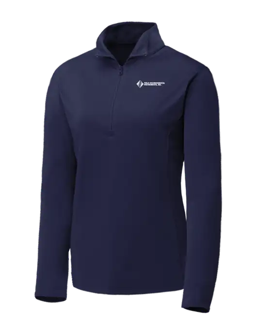 Navy Womens Posicharge Competitor ¼ Zip Pullover w/Field Environmental Logo