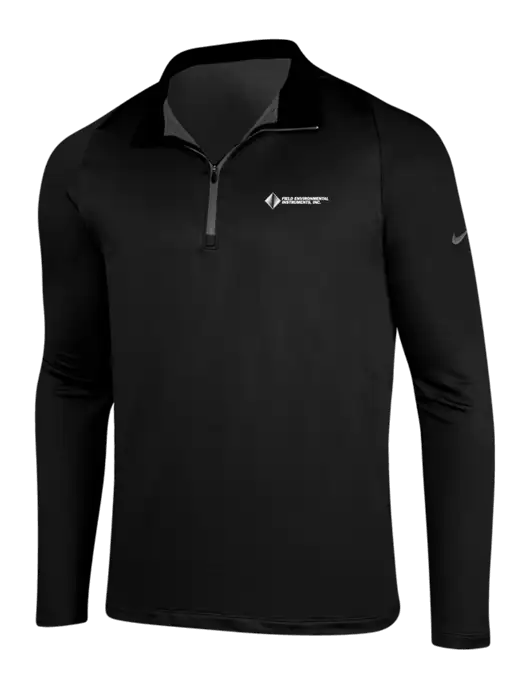 NIKE Black/Dark Grey Dry-Fit Stretch 1/2 Zip Cover-Up w/Field Environmental Logo