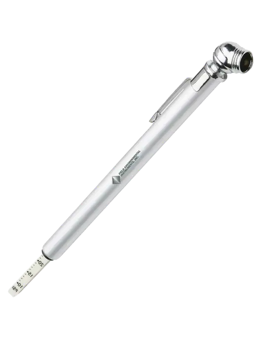 Quick View Silver Tire Gauge w/Field Environmental Logo