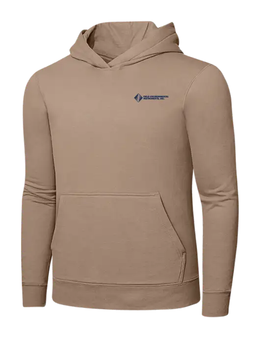 Sand 7.8. oz Ring Spun Hooded Sweatshirt w/Field Environmental Logo