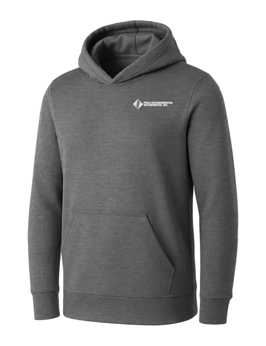 Womens Medium Grey Heather Core Fleece Pullover Hooded Sweatshirt w/Field Environmental Logo