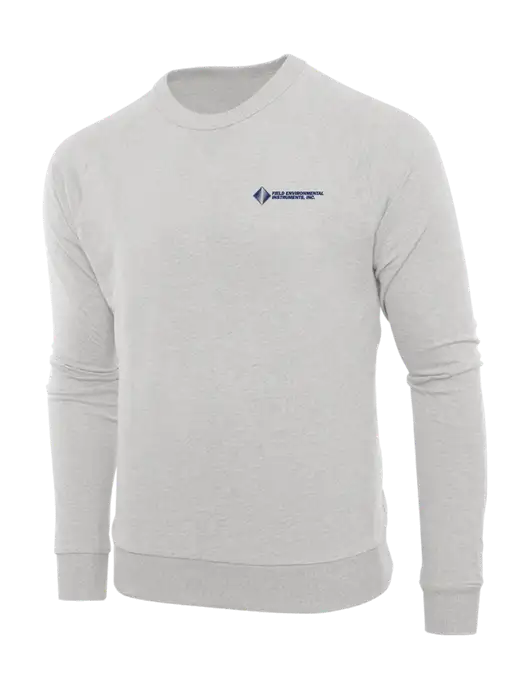 Allmade Granite Grey Heather Organic French Terry Crewneck Sweatshirt w/Field Environmental Logo