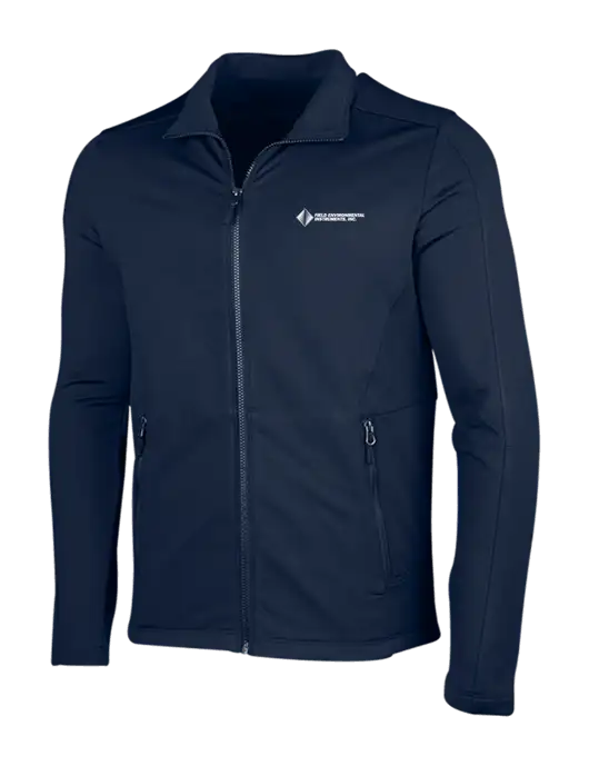 Navy Grid Fleece Jacket w/Field Environmental Logo