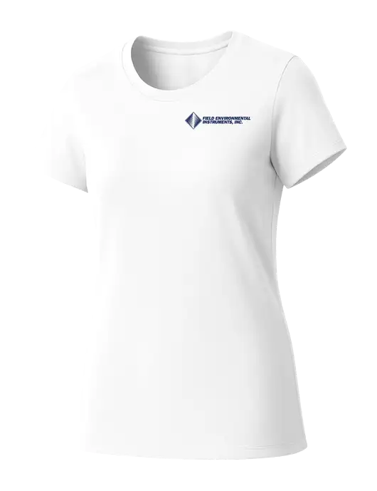 Womens Seriously Soft White T-Shirt w/Field Environmental Logo