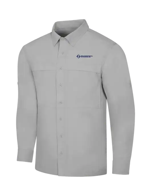Light Grey Long Sleeve UV Daybreak Shirt w/Field Environmental Logo