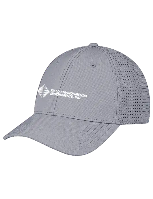 Grey Performance Stretchable Cap Hook & Loop w/Field Environmental Logo