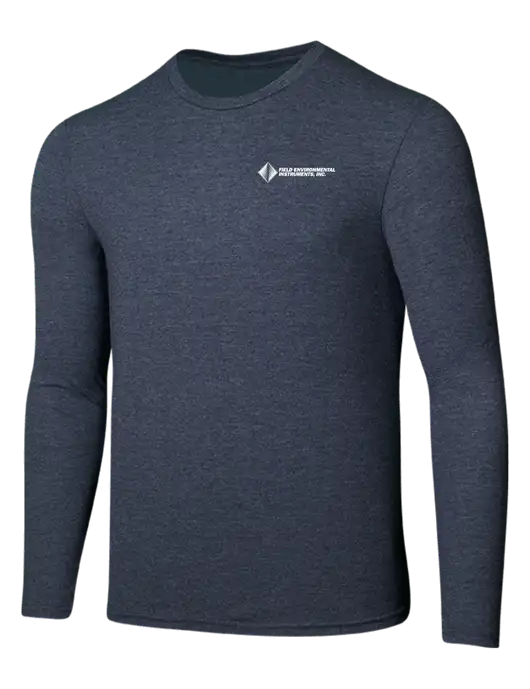 Seriously Soft Heathered Navy Long Sleeve T-Shirt w/Field Environmental Logo