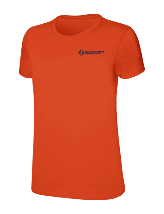 Womens Ring Spun Orange 4.5 oz T-Shirt w/Field Environmental Logo