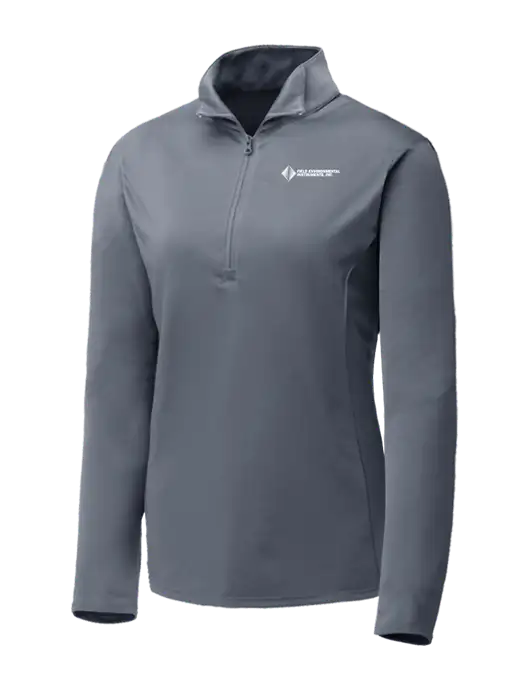 Medium Grey Womens Posicharge Competitor ¼ Zip Pullover w/Field Environmental Logo
