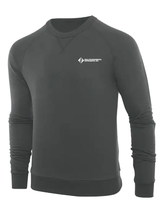 Allmade Charcoal Grey Organic French Terry Crewneck Sweatshirt w/Field Environmental Logo