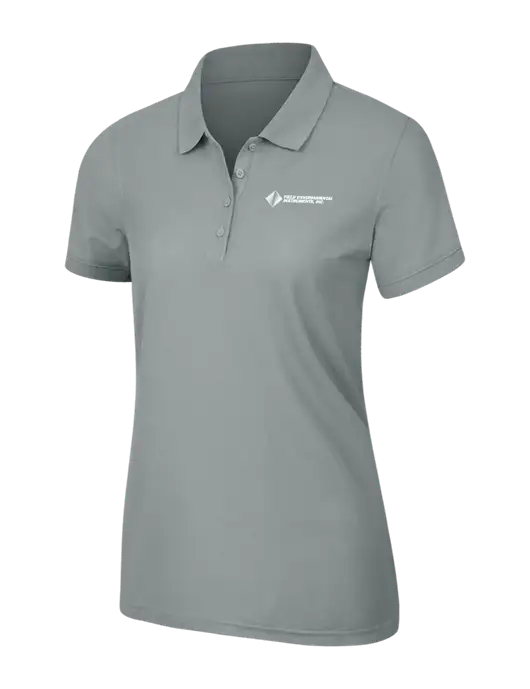 Light Grey Womens Core Classic Pique Polo w/Field Environmental Logo