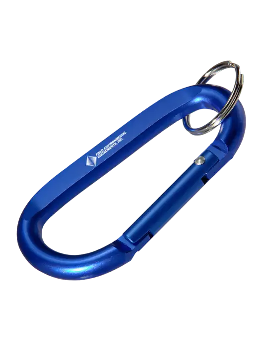 Blue Carabiner & Key Ring w/Field Environmental Logo