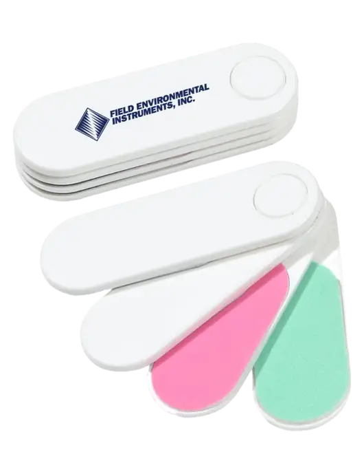 White Folding Nail Files & Buffer w/Field Environmental Logo
