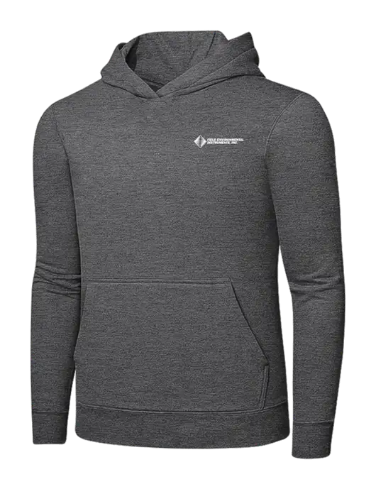 Graphite Heather 7.8. oz Ring Spun Hooded Sweatshirt w/Field Environmental Logo