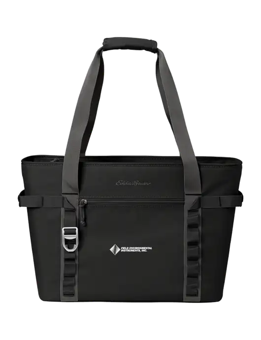 Eddie Bauer Black/Medium Grey Max Cool Tote Cooler  w/Field Environmental Logo