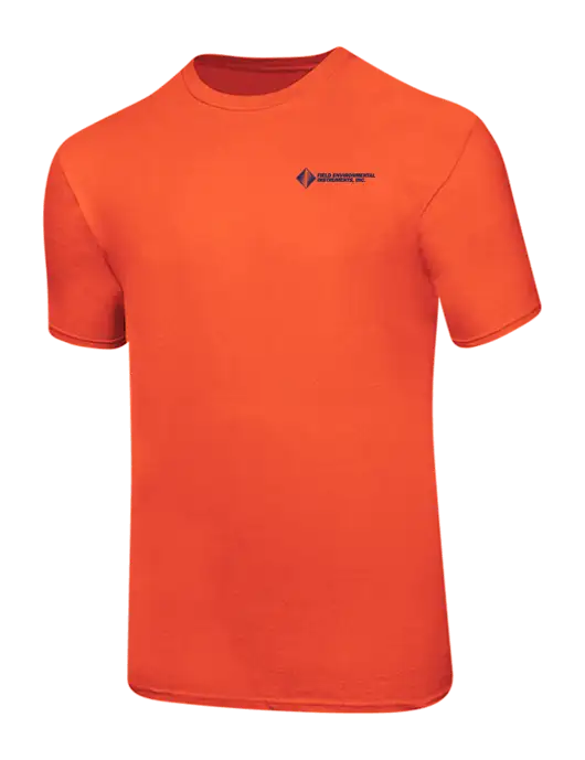 Ring Spun Orange 4.5 oz T-Shirt w/Field Environmental Logo