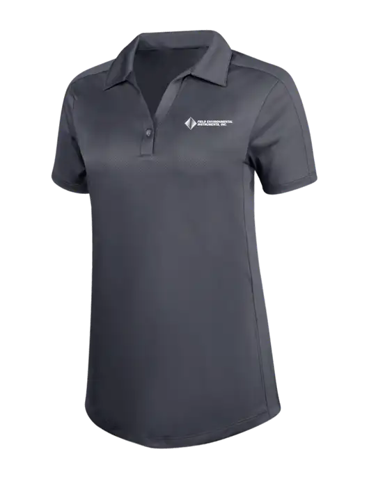 Womens Dark Grey Diamond Jacquard Polo w/Field Environmental Logo