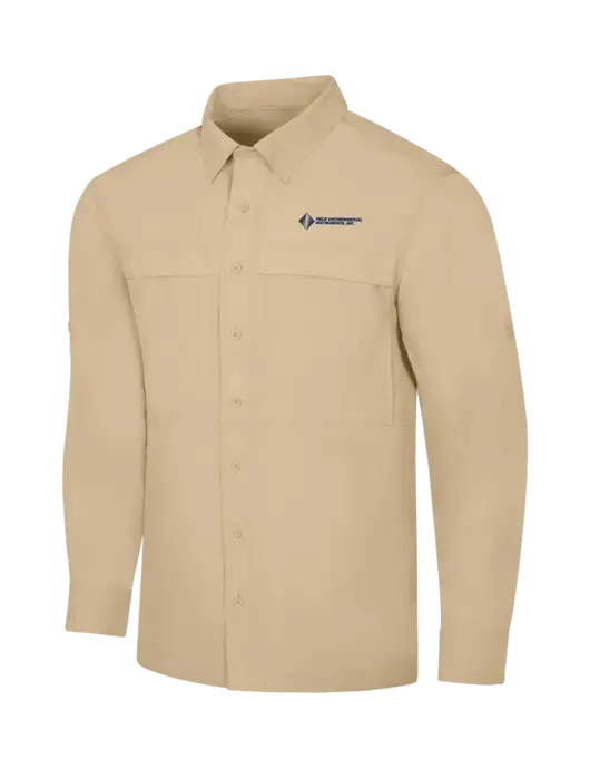 Tan Long Sleeve UV Daybreak Shirt w/Field Environmental Logo
