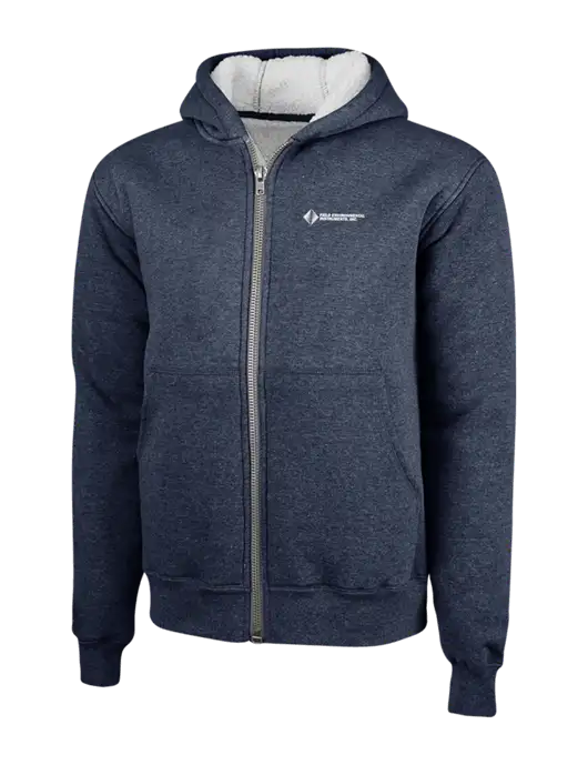 Cornerstone Navy Heavyweight Sherpa Lined Hooded Fleece Jacket w/Field Environmental Logo