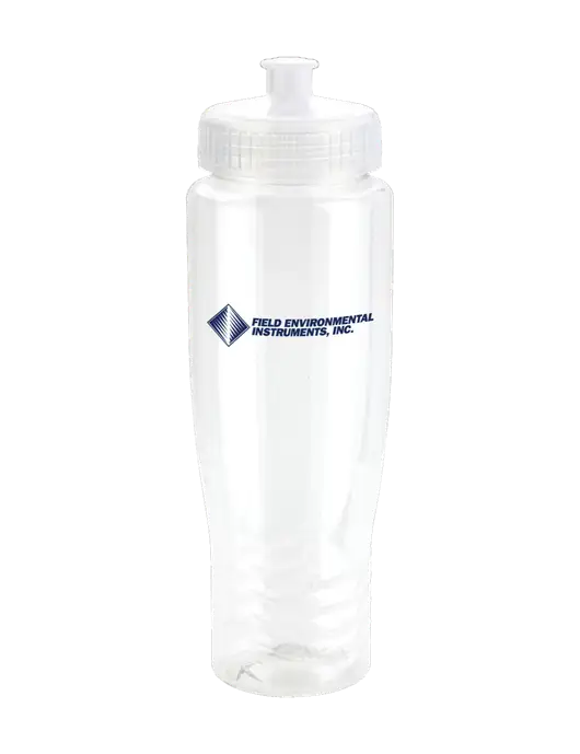 Roam Clear 28 oz Eco-Polyclear Bottle with Push Pull Lid w/Field Environmental Logo