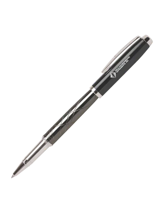 Modernist Black Rollerball Pen - Black Ink w/Field Environmental Logo