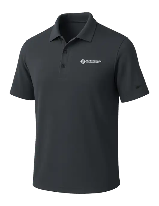 NIKE Dark Grey Dri-Fit Micro Pique Polo w/Field Environmental Logo