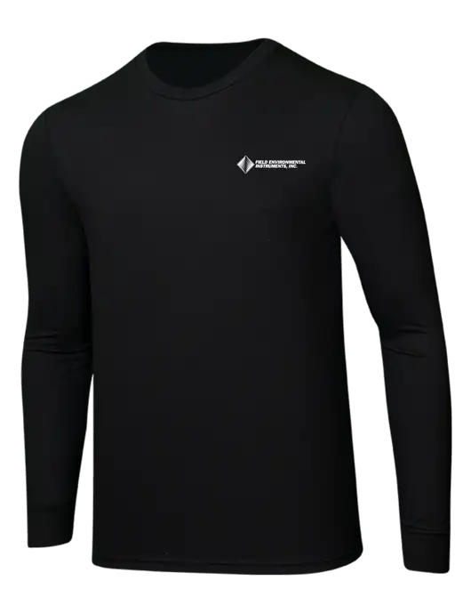 Simply Soft Long Sleeve Black 4.5 oz, Poly/Combed Ring Spun Cotton T-Shirt w/Field Environmental Logo