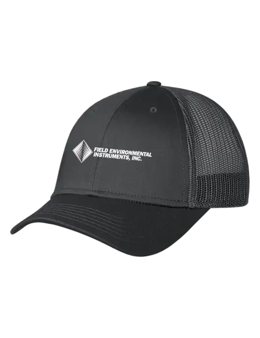Charcoal Mesh Trucker Cap Snap Back w/Field Environmental Logo