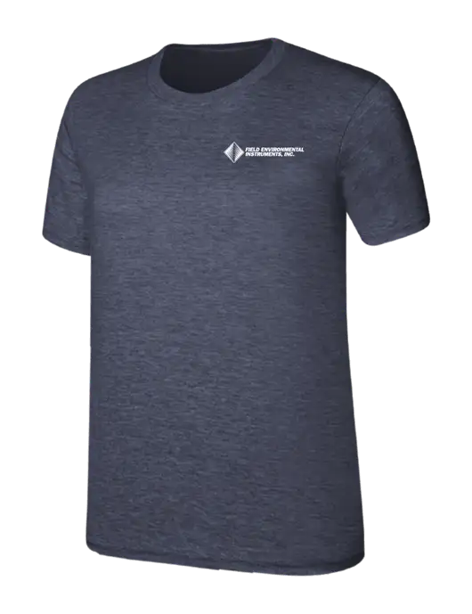 Womens Ring Spun Heather Navy 4.5 oz T-Shirt w/Field Environmental Logo
