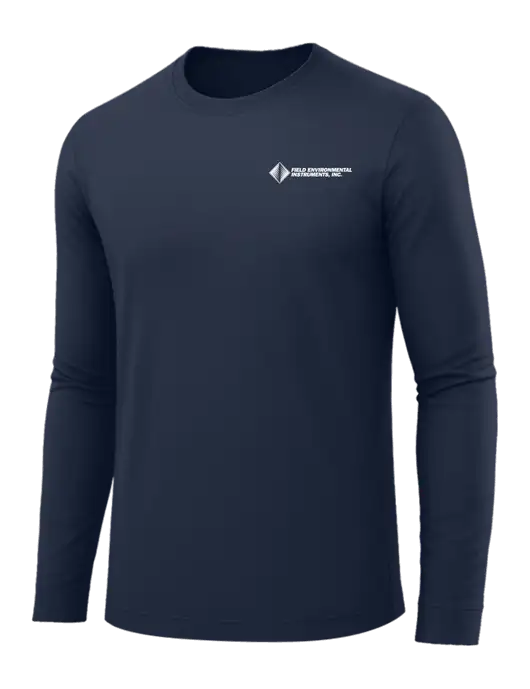 Long Sleeve Navy PosiCharge Competitor Tee w/Field Environmental Logo