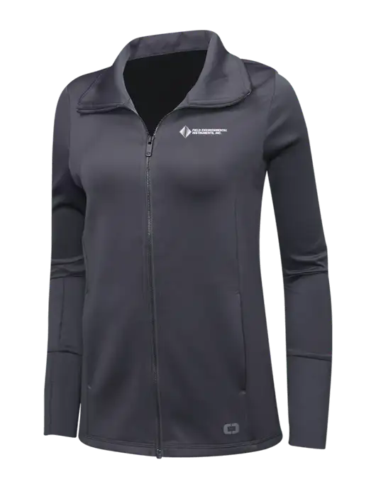 OGIO Dark Grey Womens Endurance Modern Performance Full-Zip w/Field Environmental Logo