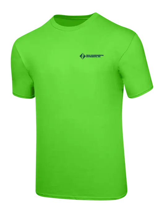 Ring Spun Safety Green 4.5 oz T-Shirt w/Field Environmental Logo