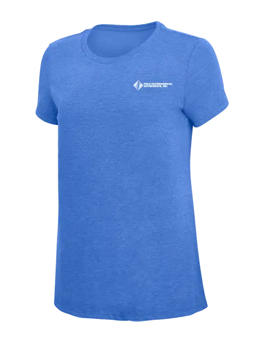 Womens Simply Soft Royal Frost 4.5oz  Poly/Combed Ring Spun Cotton T-Shirt w/Field Environmental Logo