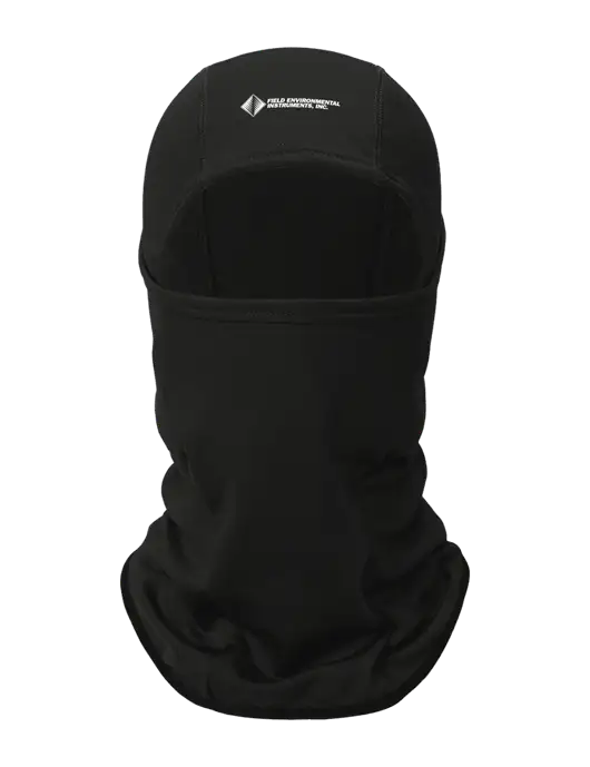 Black CornerStone Smooth Fleece Face Mask w/Field Environmental Logo