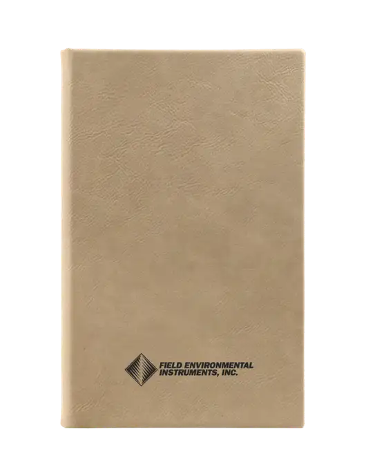 Tan Leatherette 5.25 x 8.25 Journal w/Field Environmental Logo