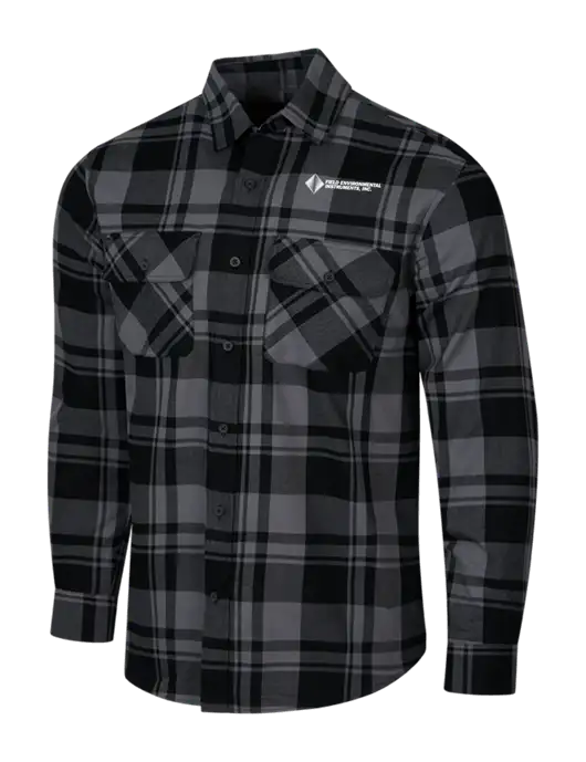 Medium Grey/Black Plaid Flannel Shirt w/Field Environmental Logo