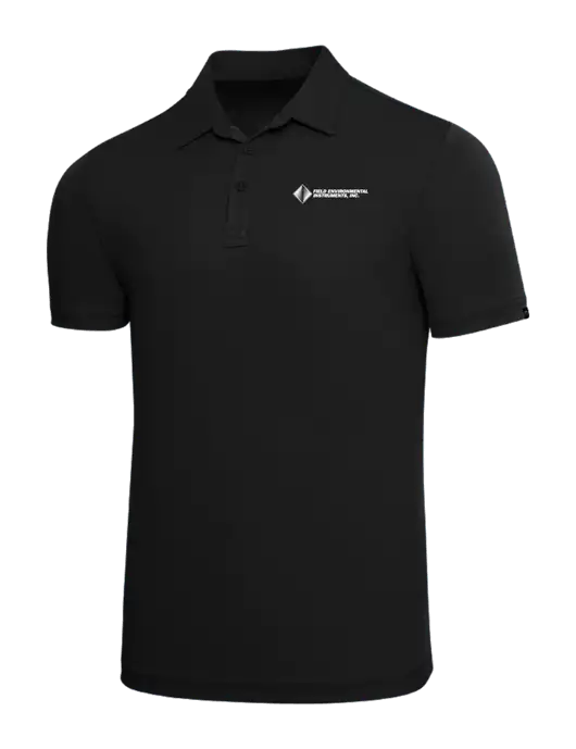 TravisMathew Black Solid Oceanside Polo w/Field Environmental Logo