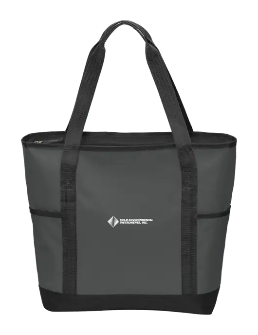 On the Go Charcoal/Black Tote  w/Field Environmental Logo