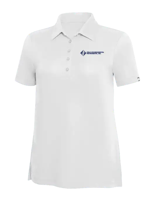 TravisMathew White Solid Womens Oceanside Polo w/Field Environmental Logo