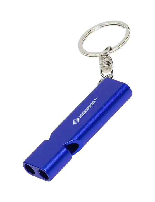 Quick Alert Blue Safety Whistle w/Field Environmental Logo