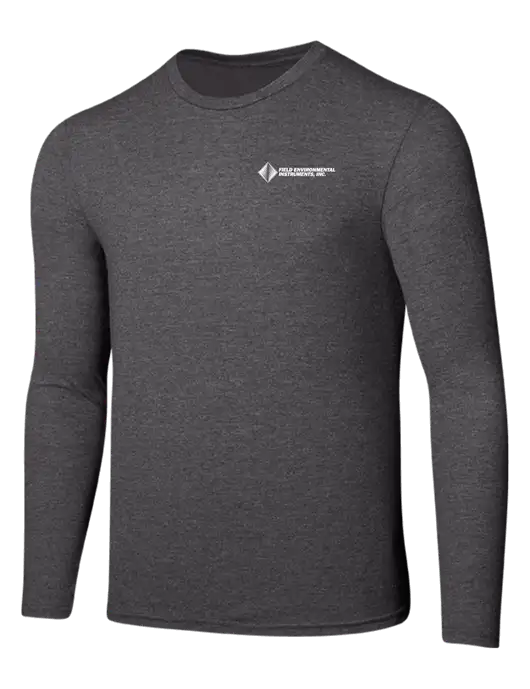 Seriously Soft Heathered Charcoal Long Sleeve T-Shirt w/Field Environmental Logo