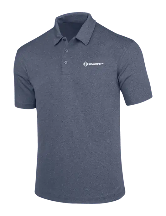 True Navy Trace Heather Polo w/Field Environmental Logo