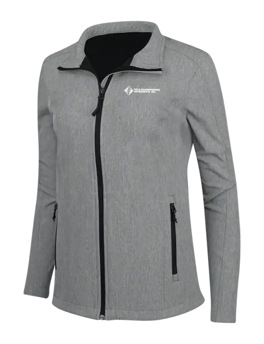 Medium Grey Heather Womens Core Soft Shell Jacket w/Field Environmental Logo