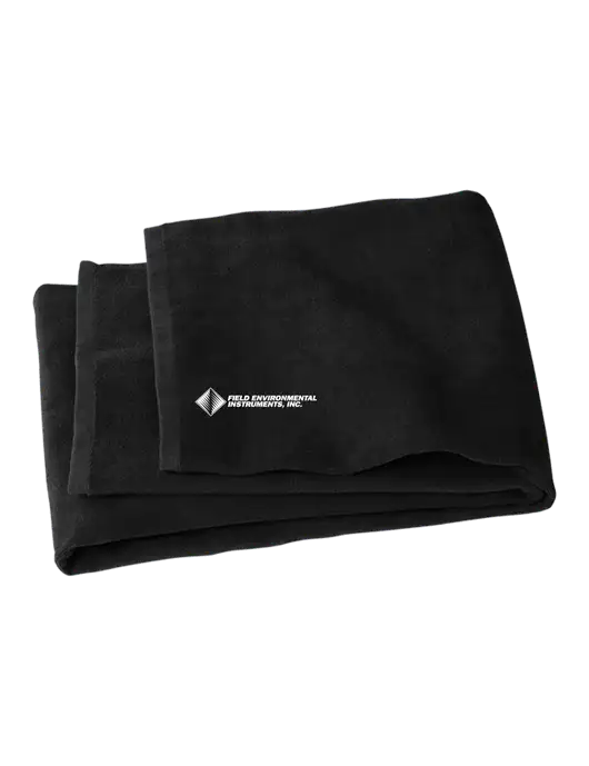 Black Beach Towel w/Field Environmental Logo