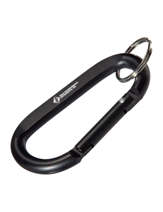 Black Carabiner & Key Ring w/Field Environmental Logo