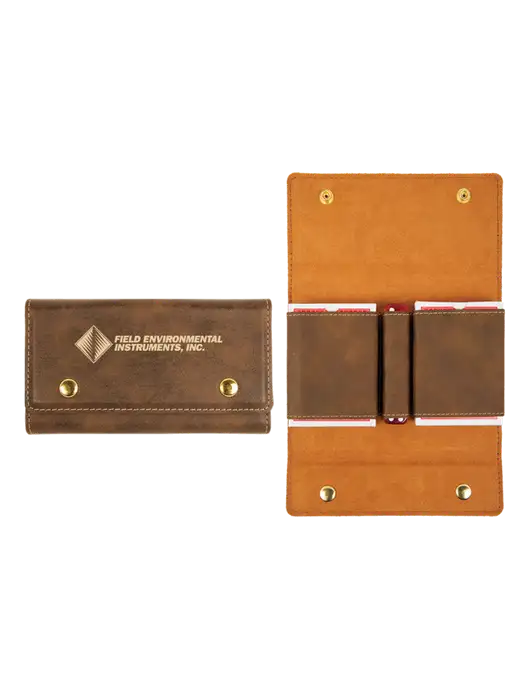 Rustic Leatherette Card & Dice Set w/Field Environmental Logo
