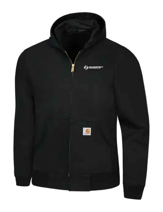 Carhartt Black Thermal Lined Duck Active Jacket w/Field Environmental Logo