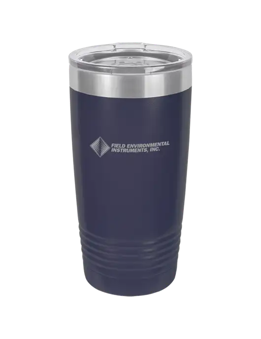 Polar Camel 20 oz Powder Coated Navy Vacuum Insulated Tumbler w/Field Environmental Logo