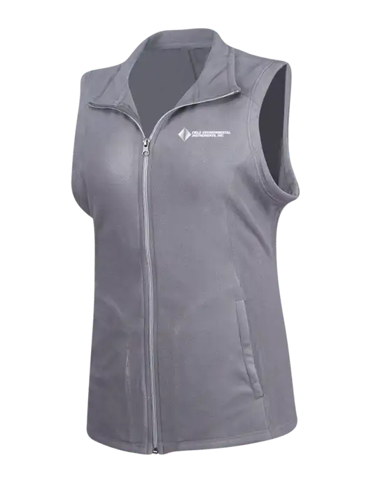 Medium Grey Womens Microfleece Vest w/Field Environmental Logo